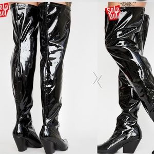 Brand New Thigh High Cow Boy Boots